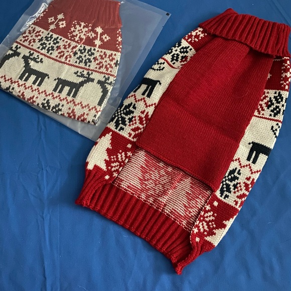 2 Dog Christmas Reindeer Sweater Size Medium - Picture 2 of 5